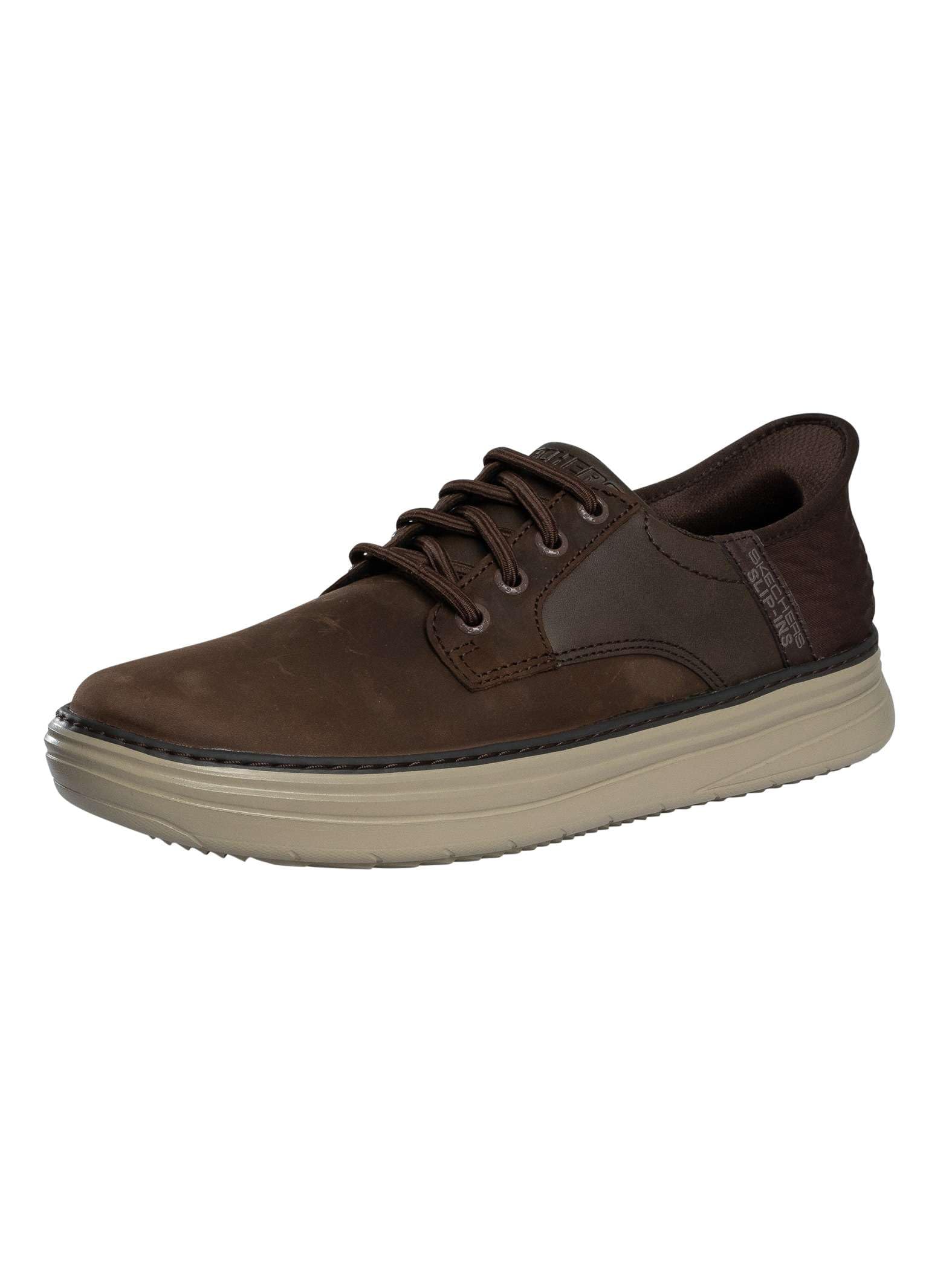Skechers Men's Hyland Radley Slip-in Trainers, Cocoa Leather, 9.5 UK