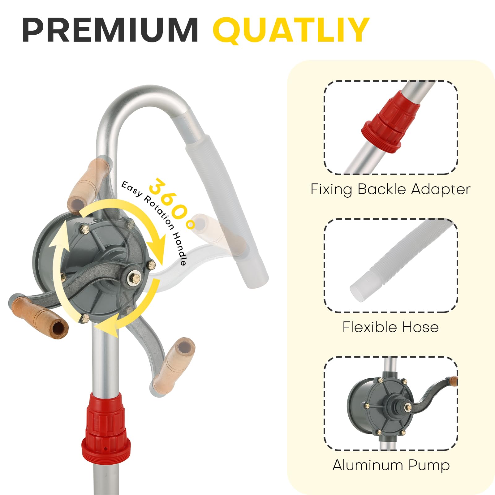 Amazon.com: Acymner Aluminum Rotary Hand Barrel Pump | 5 to