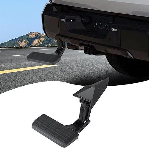 NINTE Paso retráctil de la cama lateral del parachoques trasero para Toyota Tundra 2022 2023 Paso de camión plegable Escalón retráctil para puerta