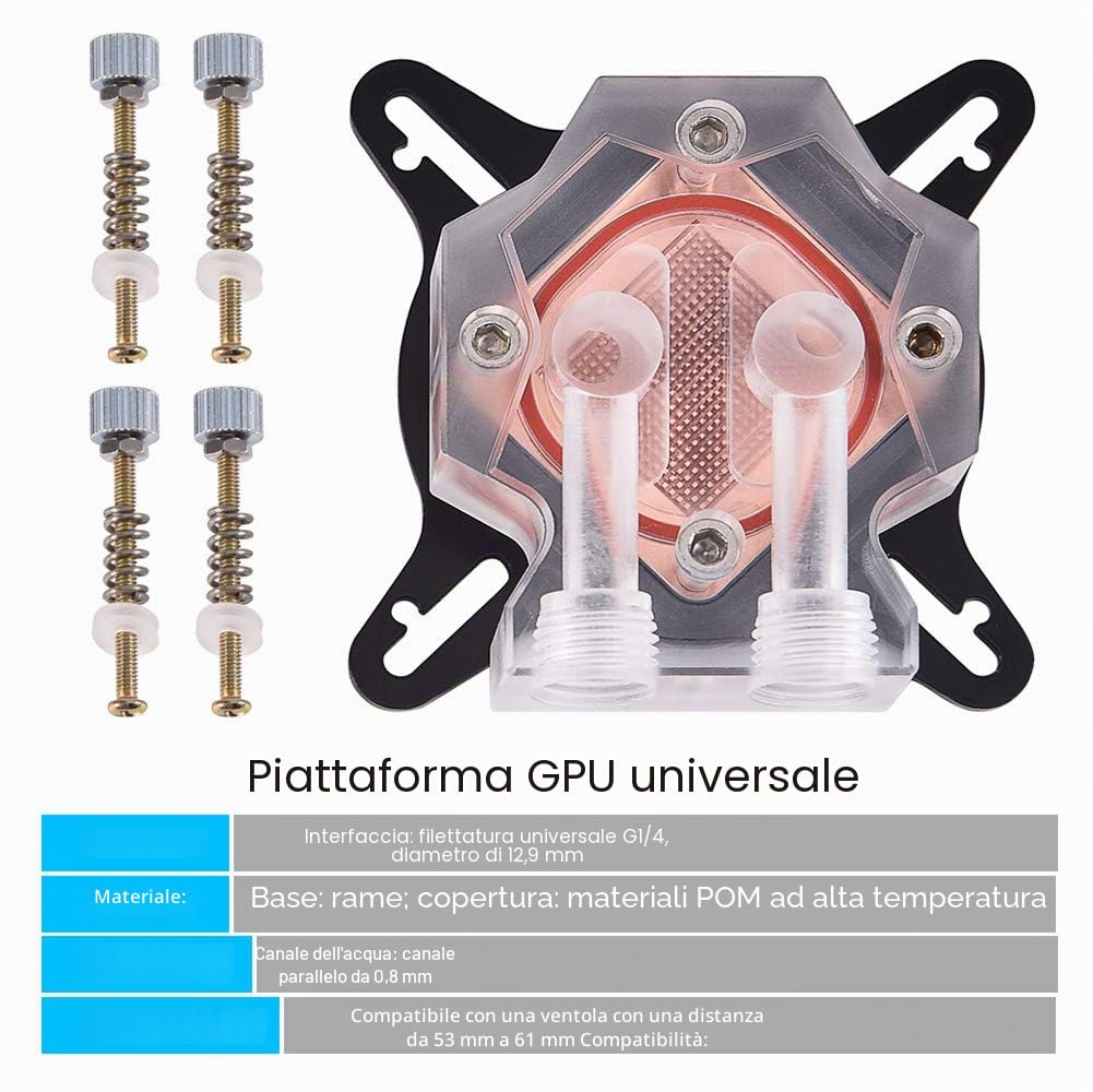 Kit di Raffreddamento Ad Acqua per Computer Fai-da-te da 240 mm, Serbatoio Pompa Blocco CPU/GPU LED Kit Raffreddamento Ad Acqua Dissipatore di Calore vVentola, Kit Raffreddamento
