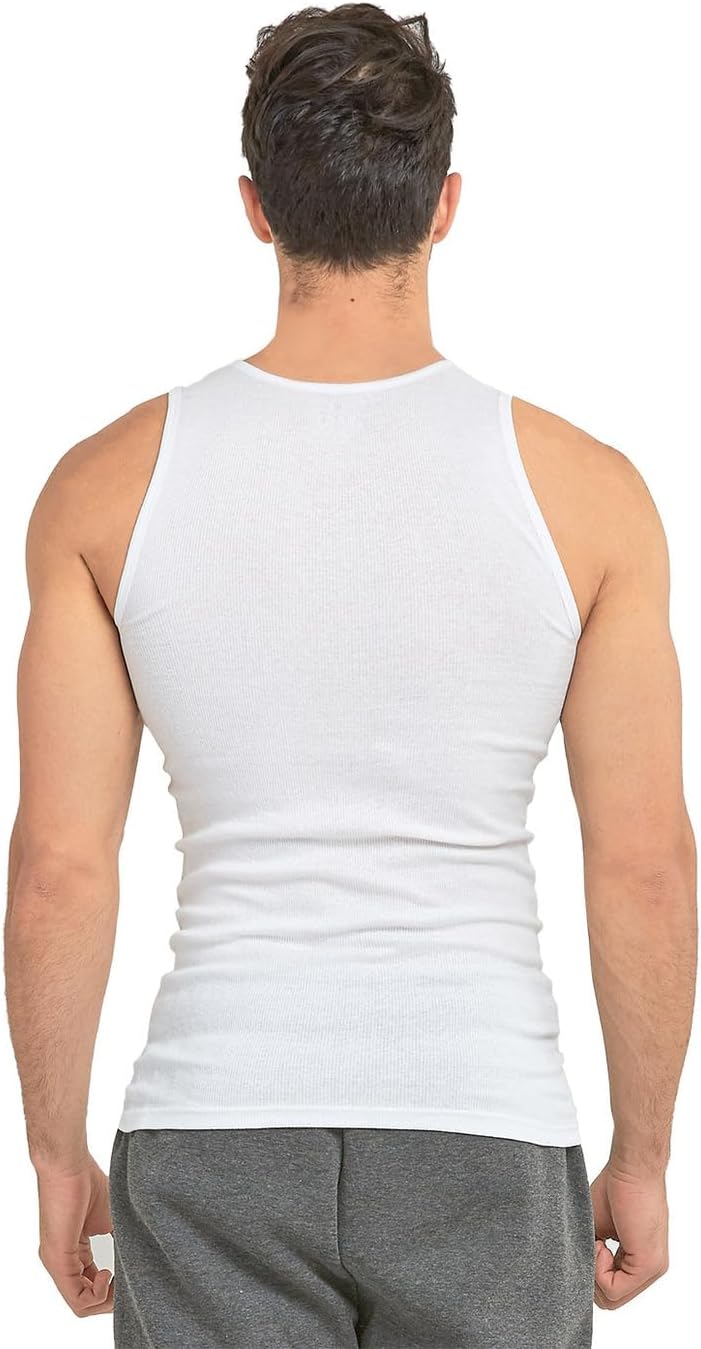 Knocker 6 Pack A Shirt Wife Beaters Under Ribbed Cotton Men's - Image 2