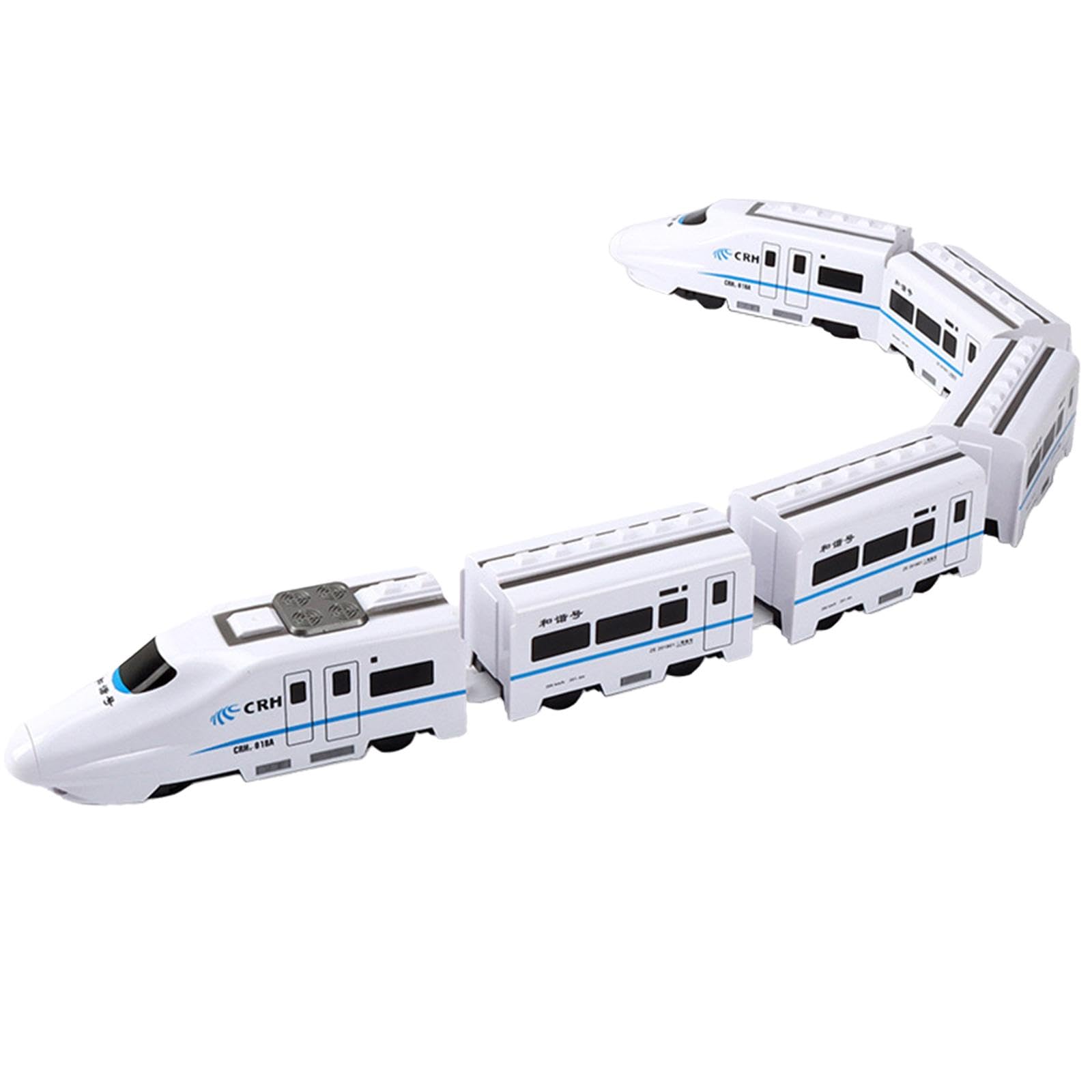 Trenino Elettrico Giocattolo Ad Alta velocità, Set Ferroviario per Bambini, Modello di Simulazione Ferroviaria, Playset in Materiale PP per L'inte, 6 carrozze