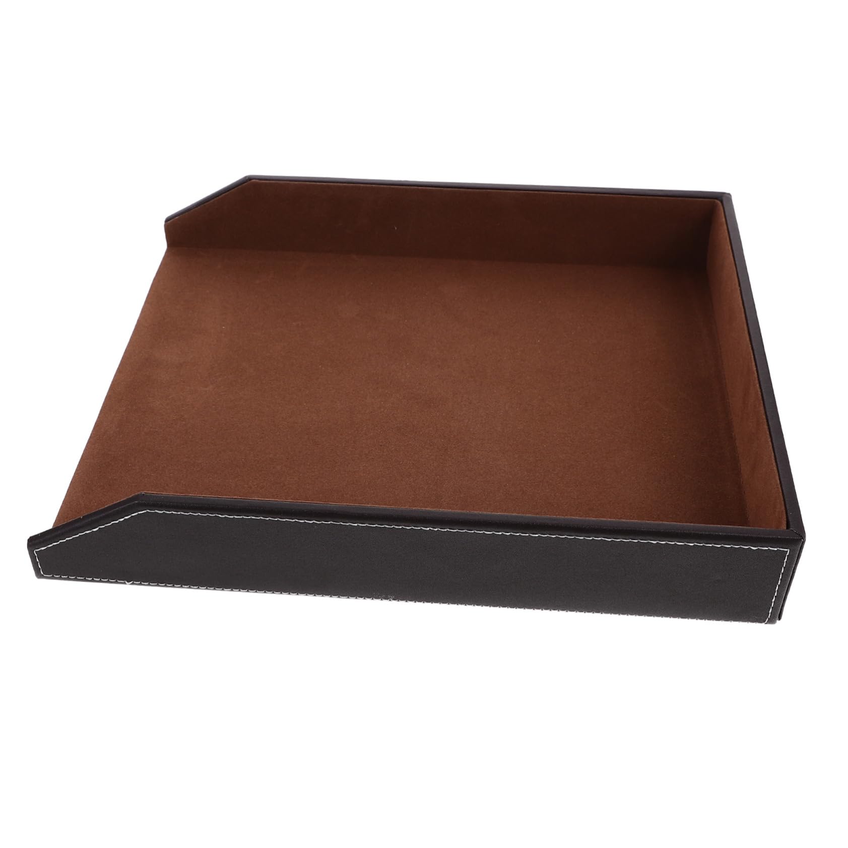 Vaschetta Portadocumenti A4 Monostrato in Pu Color Caffè | Fogli e Cartelle, Design Moderno da Scrivania, Soluzione Ordinata per Casa e Ufficio