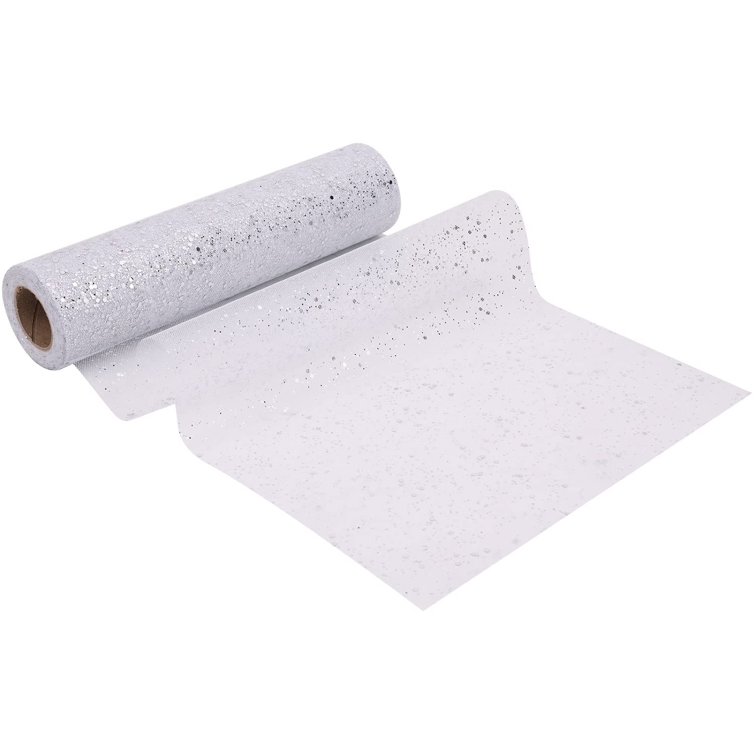 Rotolo Di Organza Trasparente Da 25 M X 29 Cm, Tessuto In Tulle - Foto 2