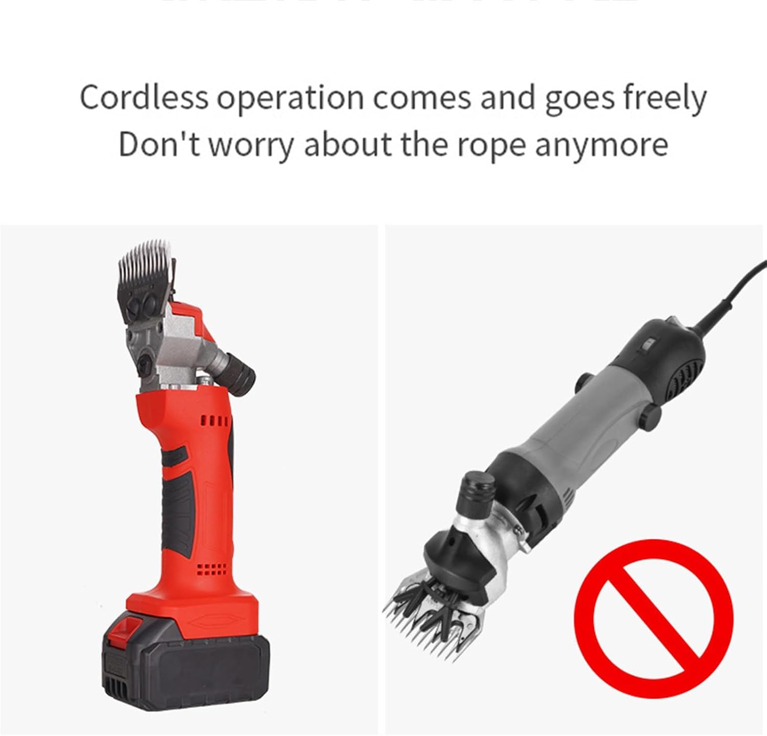 Tosatrici per pecore senza fili da 21 V con 2 batterie ricaricabili, tosatrice elettrica ad alta/bassa velocità per alpaca, capre, bovini e bestiame da allevamento.
