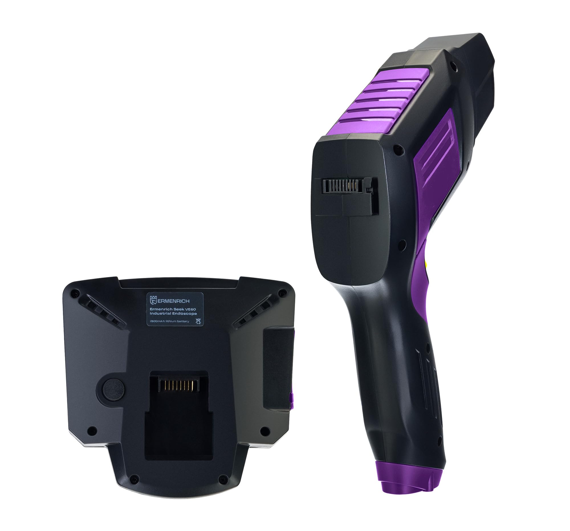 Seek VE60 Cámara Endoscopio Industrial con Pantalla 4,3" HD | Endoscopio de Inspección Doble Lente, IP67 Sonda Flexible de 1m, Cámara con 8 Luces LED, para Auto, Motor, Tuberías