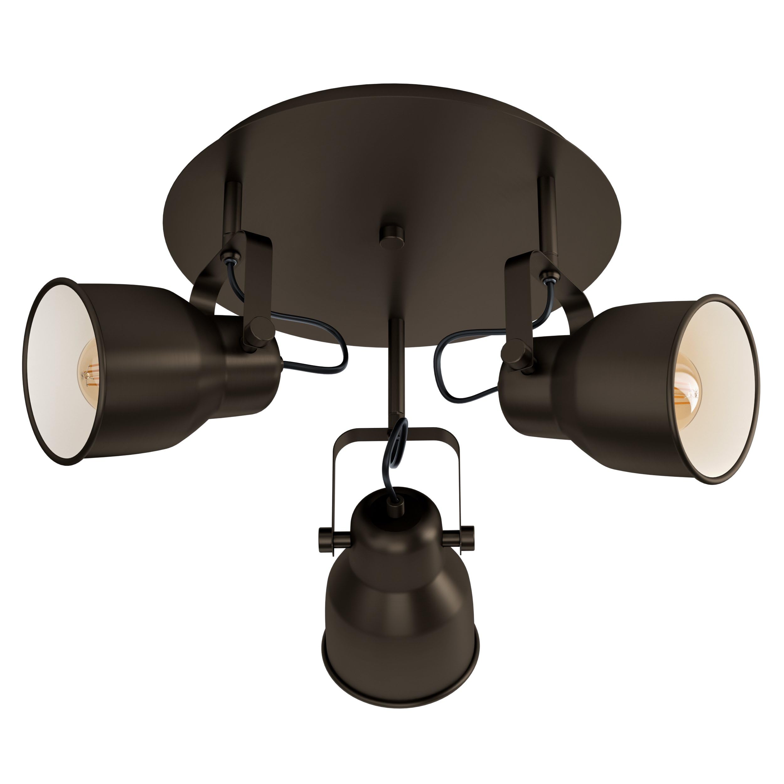 Eglo lampada da soffitto Mitchley, 3 luci, stile vintage industriale, in