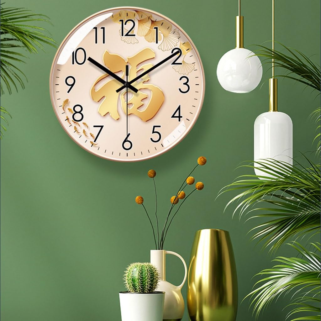 Orologio da parete Home Creativo Benedizione Parola Puntuale Orologio da parete Orologio da soggiorno Orologio da parete Orologio al quarzo silenzioso rotondo Reloj De Pared(B)