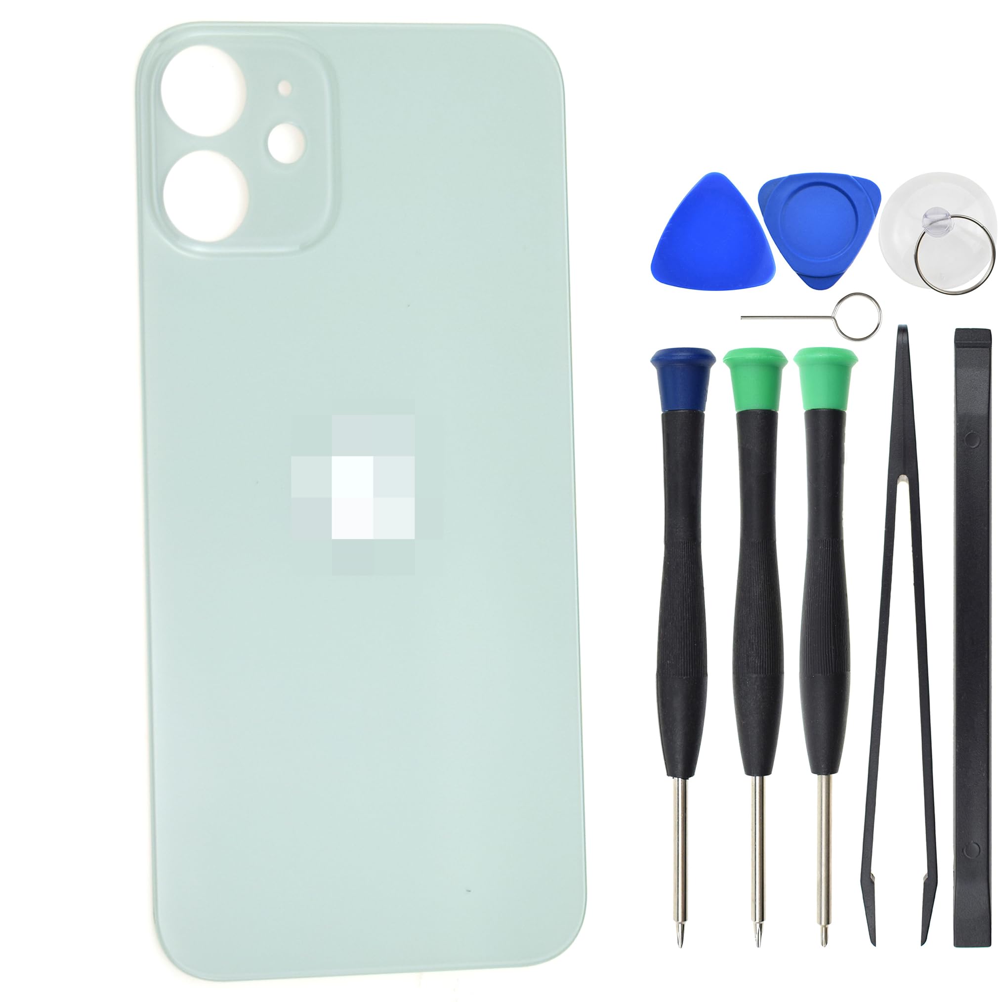 Sunrise glowBack Glass for iPhone 12 mini A2399 A2176 A2398 Replacement with Pre cut Adhesive - 5.4" Green