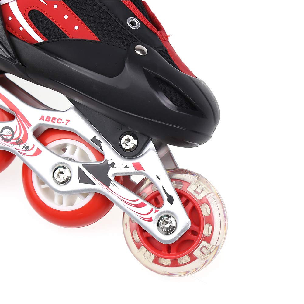 Rollers Online Bambino, Rollers Online Garcon&Ragazza, Rulli in Linea Regolabile Taglia Regolabile (Taglia 35-38) ABEC 7, Roller Bambino 4 Ruote