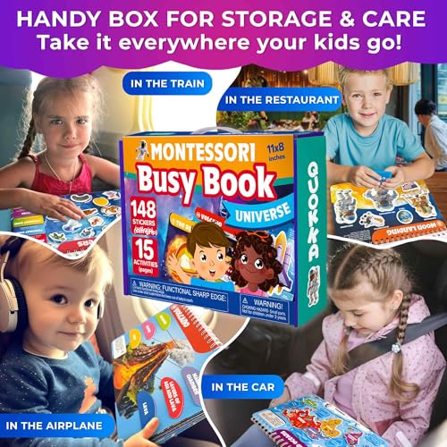 Image of Montessori Busy Book for Kids Ages 4-8 - My Preschool Toddler Busy Book 3-5
