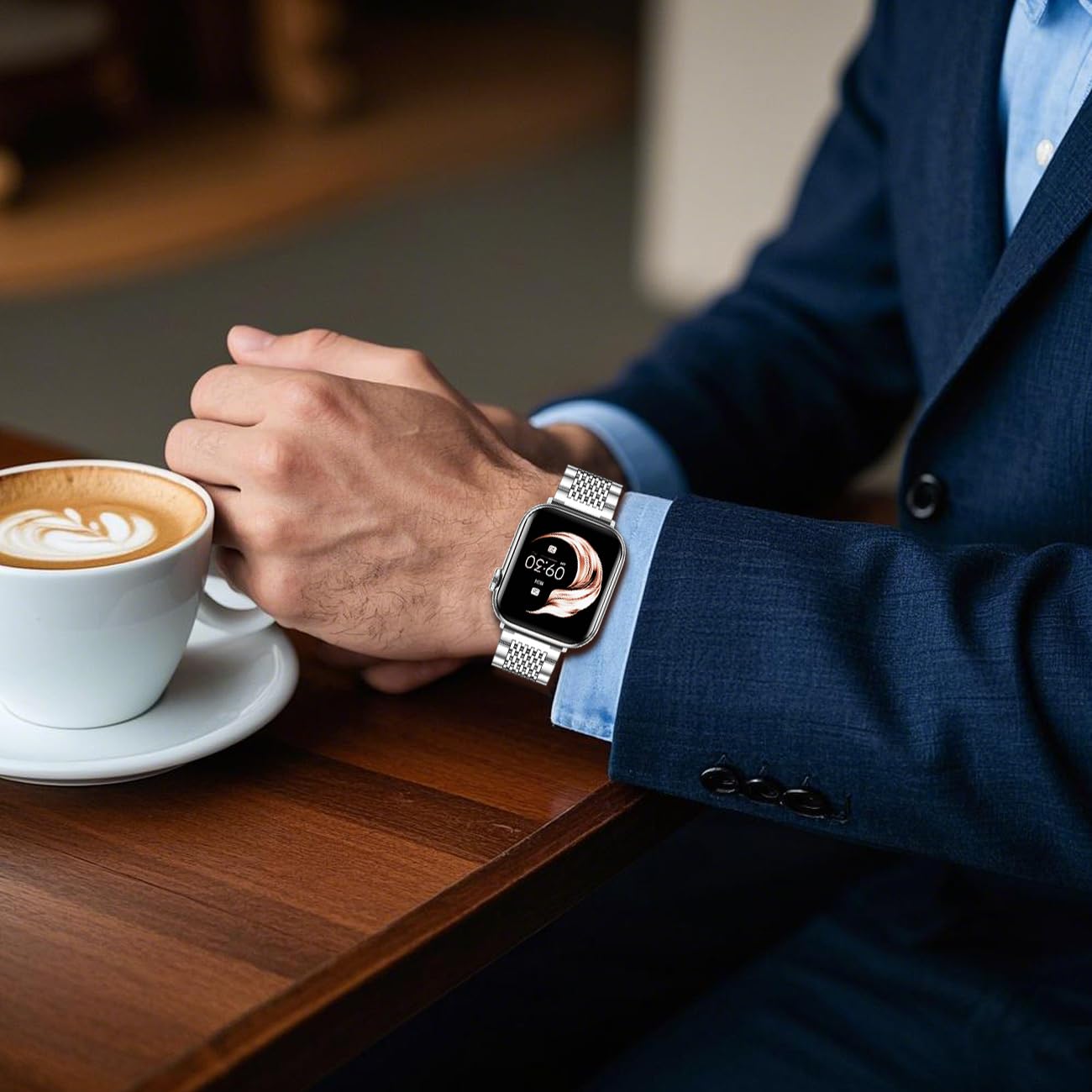 Bracelet de rechange en maille métallique dorée pour homme et femme, compatible avec Apple Watch 42 mm/44 mm/45 mm/49 mm pour iWatch Series 10/9/8/7/6/5/4/3/2/1 Ultra/SE