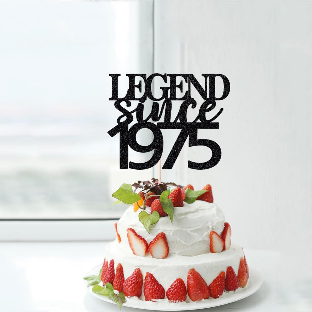 Ephlyn Décoration De Gâteau D'anniversaire « Legend Since 1950 » à