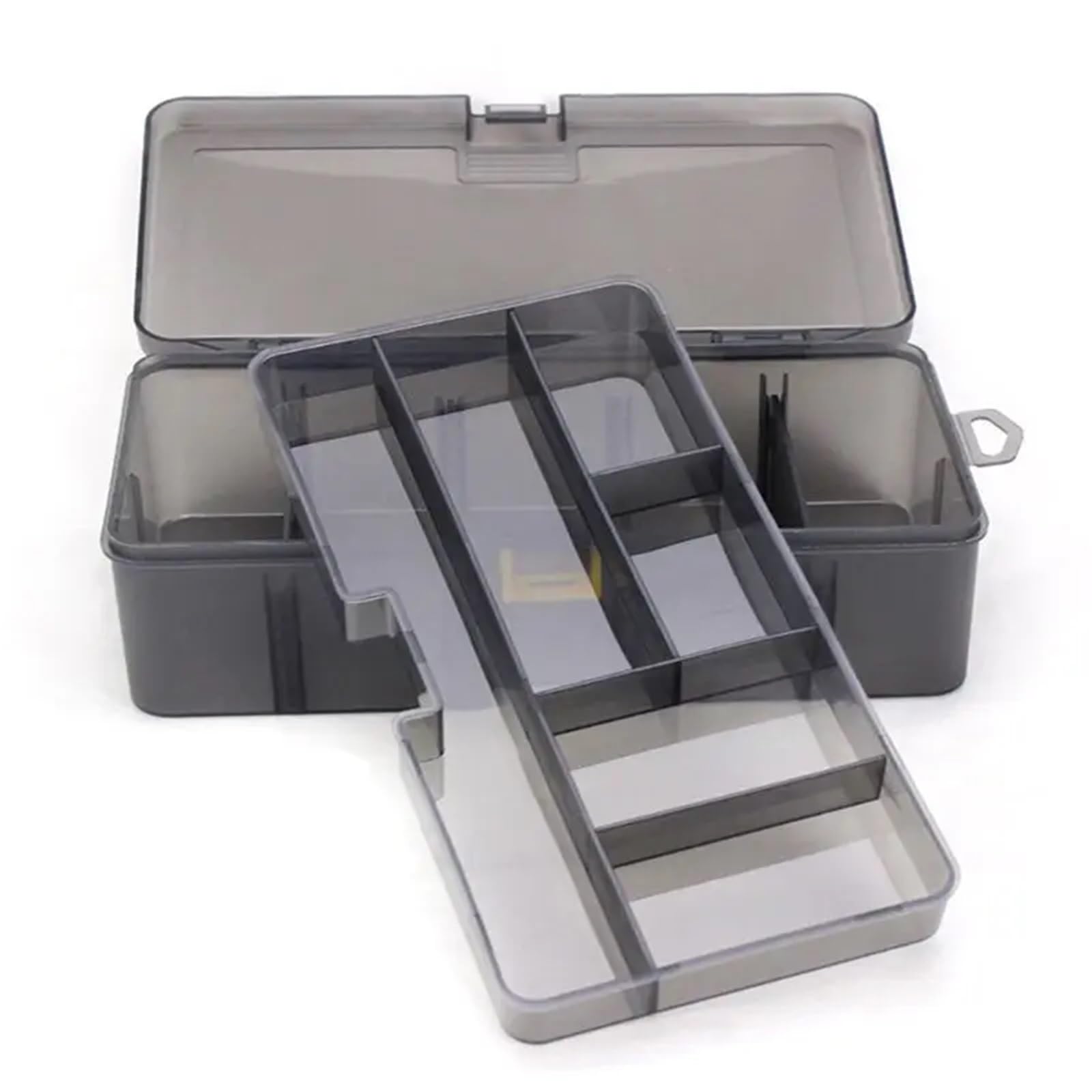 Cassetta Attrezzi Vuota Scatola piccola portatile Scatola di immagazzinaggio multiuso Scatola degli attrezzi Scatola a doppio strato Scatola di assortimento di stoccaggio Scatola for piccole parti