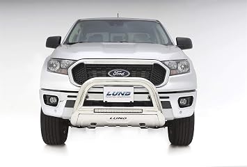 Lund 47021300 Bull Bar with LED Light Bar and Wiring for 2019 Ford Ranger, Polished Stainless