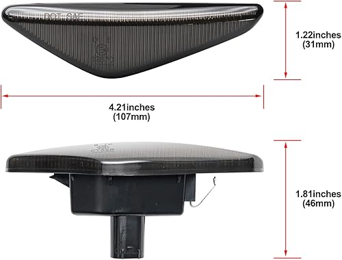 Miniatura 6 de NSLUMO Luces de marcador laterales LED ámbar secuenciales para 2004-2006 B'MW E46 LCI 325Ci 330Ci Coupé convertible guardabarros delantero indicador