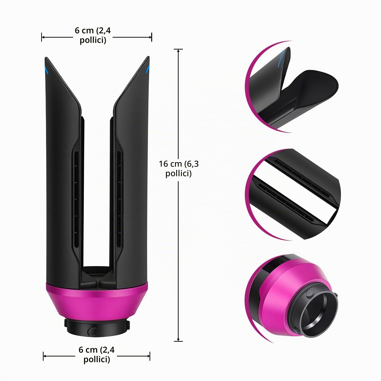 Piastra per capelli Dy-Son Airwrap HS01 HS05 HS08 Spazzola per lo styling dei capelli ricci Accessori professionali per salone (rosa)