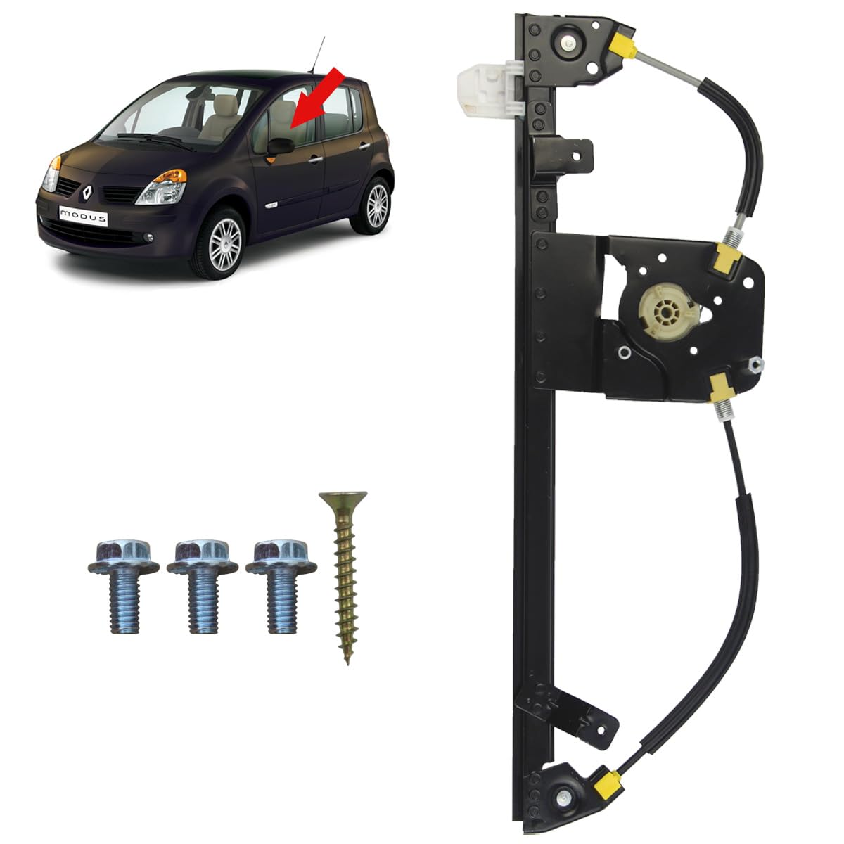 STARKIT PERFORMANCE Alzacristallo compatibile per Modus e Grand Modus (2004-2012) ALZAVETRO ANTERIORE SINISTRO (guida) 8200335242, 8200748377
