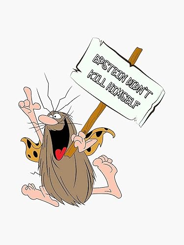 Jeffrey Epstein - Adhesivo de vinilo para pared, diseño de capitán cavernario, 5 pulgadas