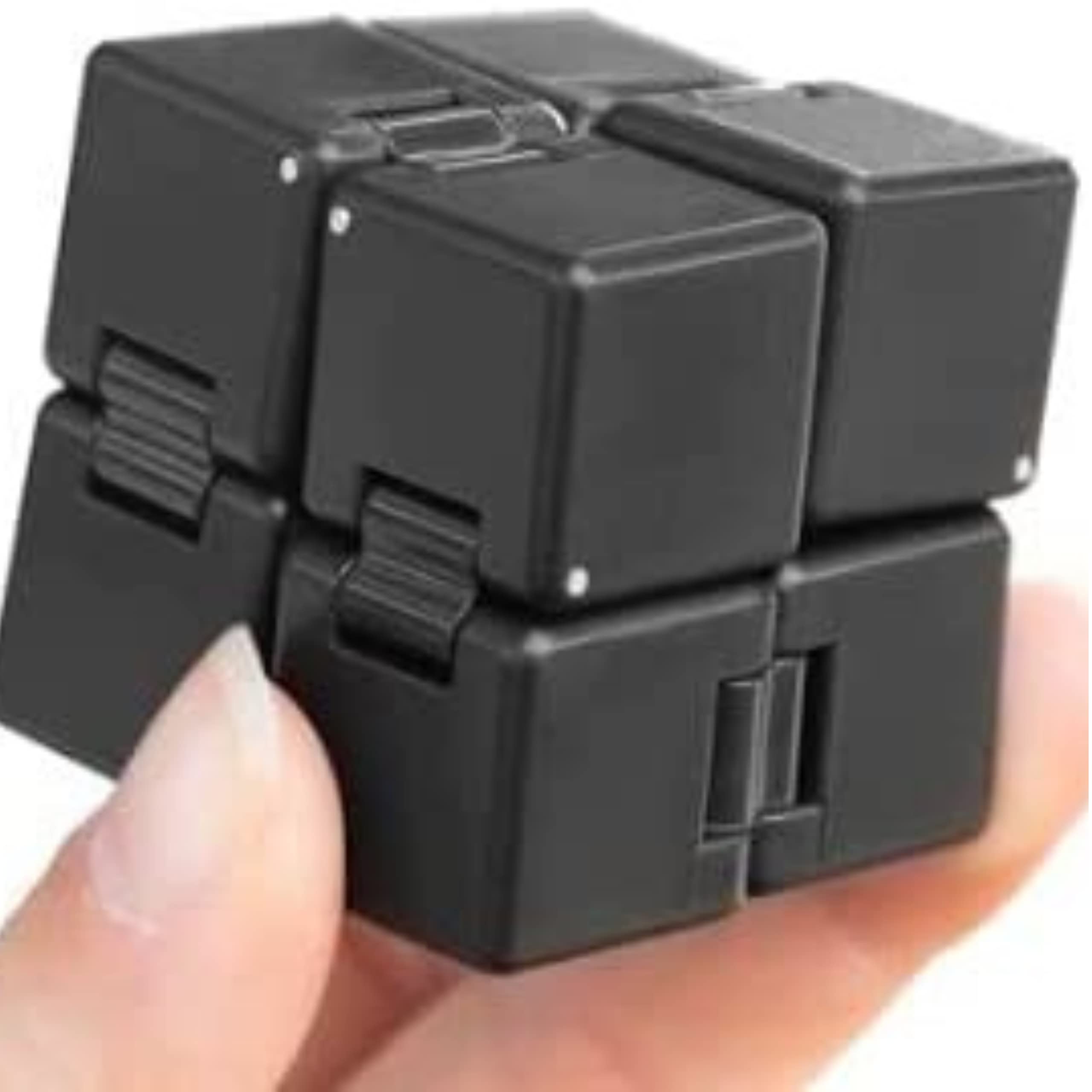 Cubo Infinito Antiestrés De 8x4x2 Cm – Dados De Juguete En Azul Violeta Nebulosa, Hecho De ABS, Ideal Para Aliviar Ansiedad Y Concentración