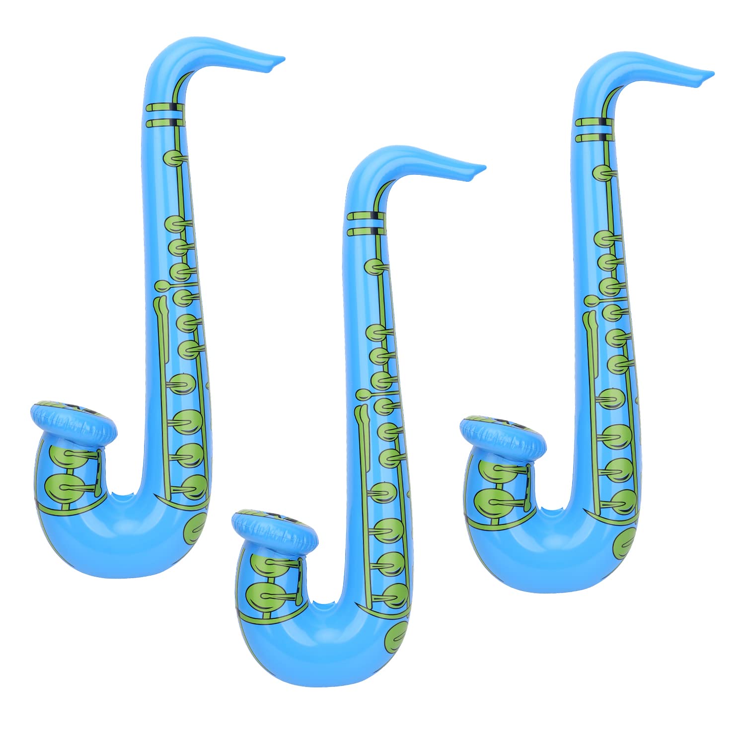 WedDecor Inflatable Guitar Saxophone Toys Favours Balloon, Musical Instruments Accessories For Kids and Adults Party Decoration, Hen Night Party, 3pcs, Blue — image 1