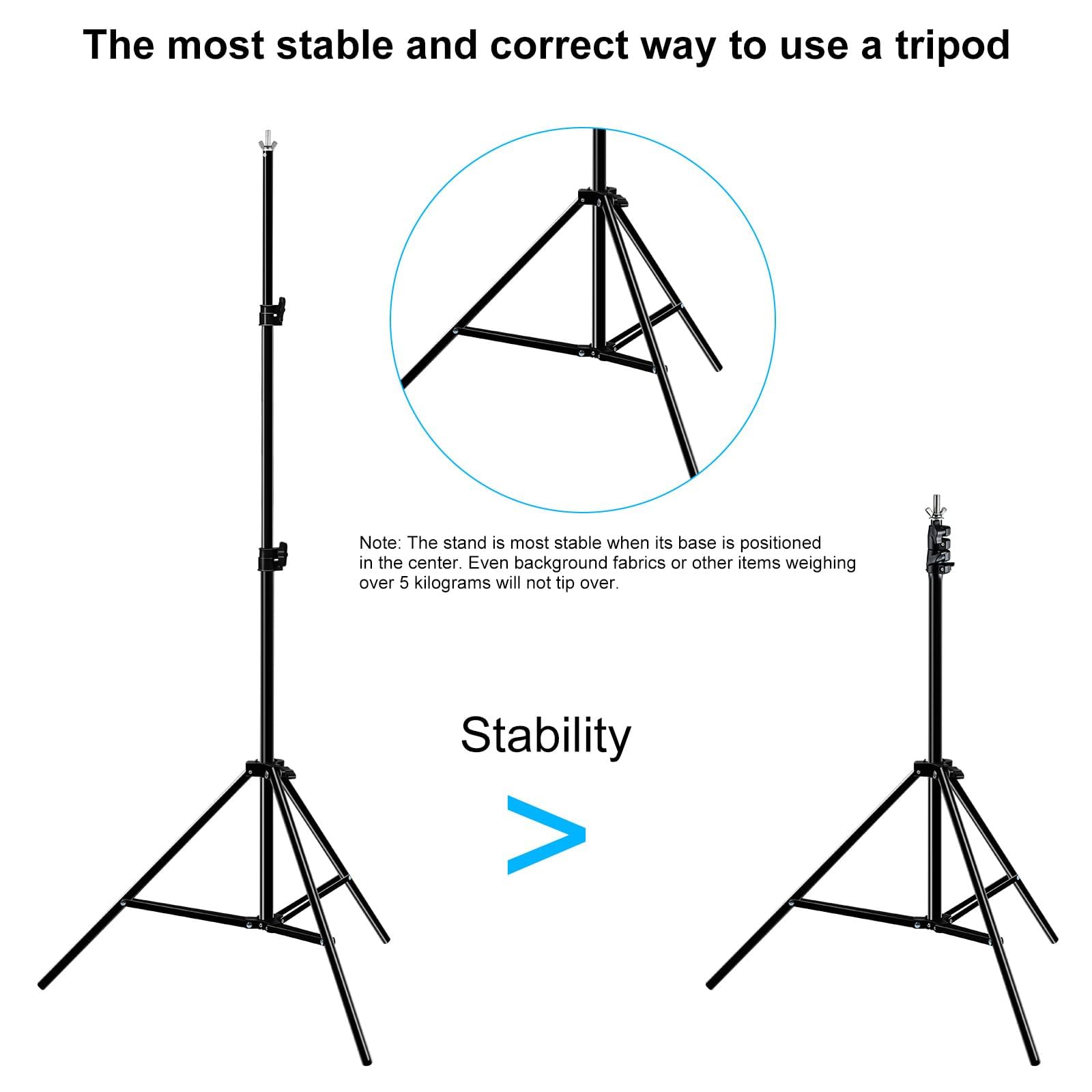 PULUZ Kit di supporto per fondale, 2 x 2 m, regolabile, verde, solo con borsa per il trasporto + 4 clip per studio fotografico, feste, matrimoni ed eventi