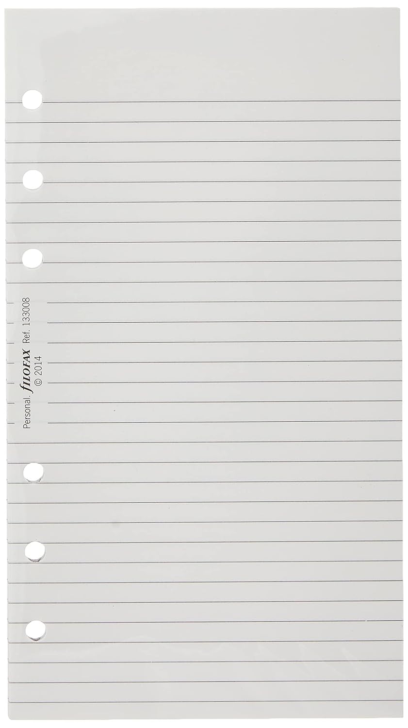 Filofax Personal Ruled Notepaper - White