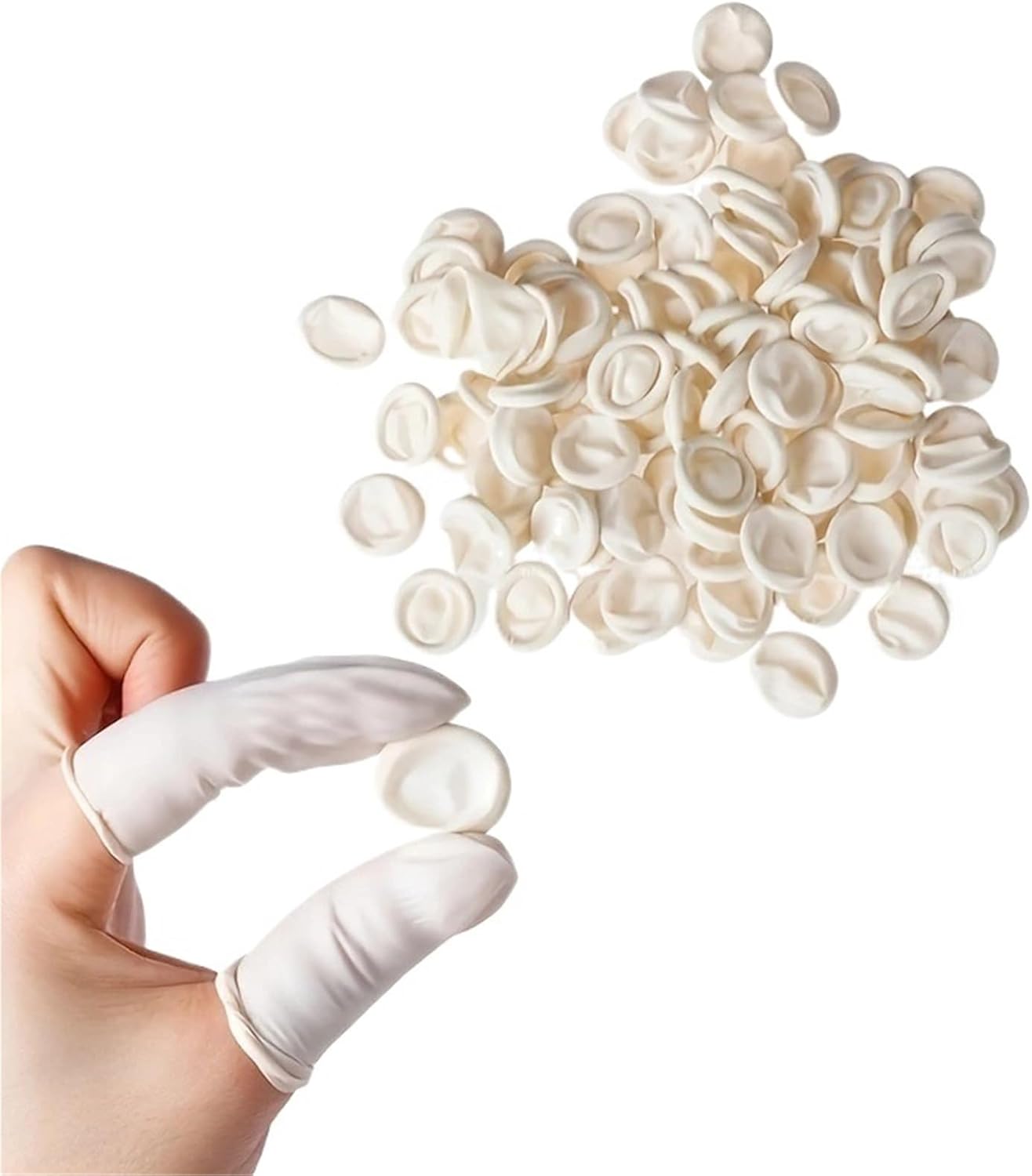 Large Disposable Nitrile Finger Cots 800 Pcs Disposable Fingertips Protector Gloves Natural Rubber Non-Slip Anti-Static Latex Finger Cots Durable Tool