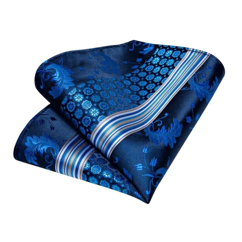 Set de corbatas de seda a rayas para hombre y mujer miniatura 4