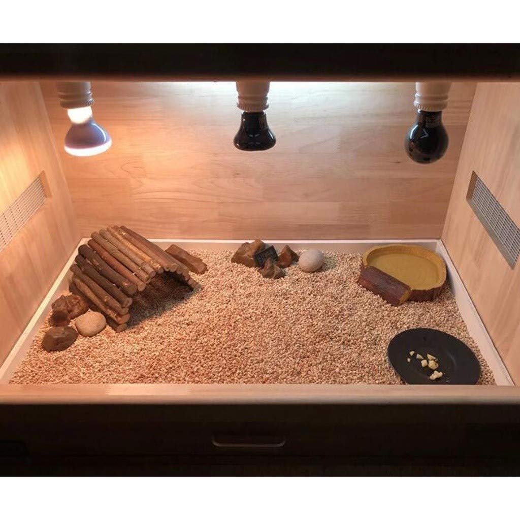 Escondite de Madera, Caja de Cueva para Reptiles y Acuario de Anfibios, decoración de Esquina de hábitat, escondites de Tortugas, Serpientes y lagartos, Accesorios, Adornos (51 * 30cm)