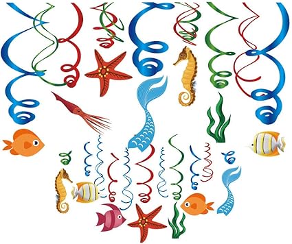 Amazon Com Kristin Paradise 30ct Ocean Hanging Swirl Decorations Under The Sea Party Supplies Sea Life Creatures Birthday Theme Decor For Kids Boy Girl Baby Shower Sea Animals 1st ay Favors Idea Amazon Com Kristin Paradise 30ct Ocean Hanging Swirl Decorations Under The Sea Party Supplies Sea Life Creatures Birthday Theme Decor For Kids Boy Girl Baby Shower Sea Animals 1st ay Favors Idea