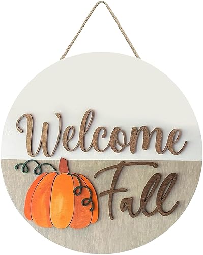 Placa de puerta de madera para decoración de calabaza, letrero de bienvenida de puerta delantera, corona de Halloween, letrero de bienvenida de