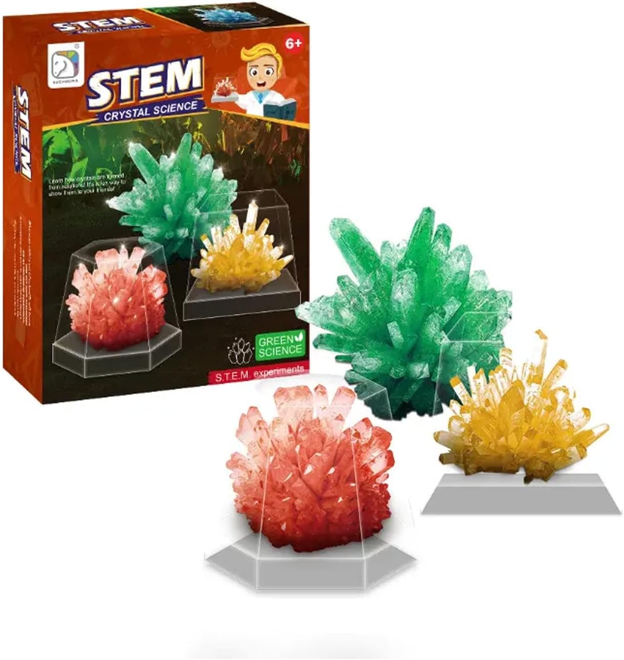 MUMPHYS Crystal Growing Kit for Kids Science Experiments With Display Box, Grow Your Own Amazing Crystals, Great Educational STEM Toys Making Gift for Boys Girls