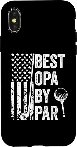 iPhone XXS Best Opa By Par USA Flag Golf Father's Day Golfing Grandpa Case
