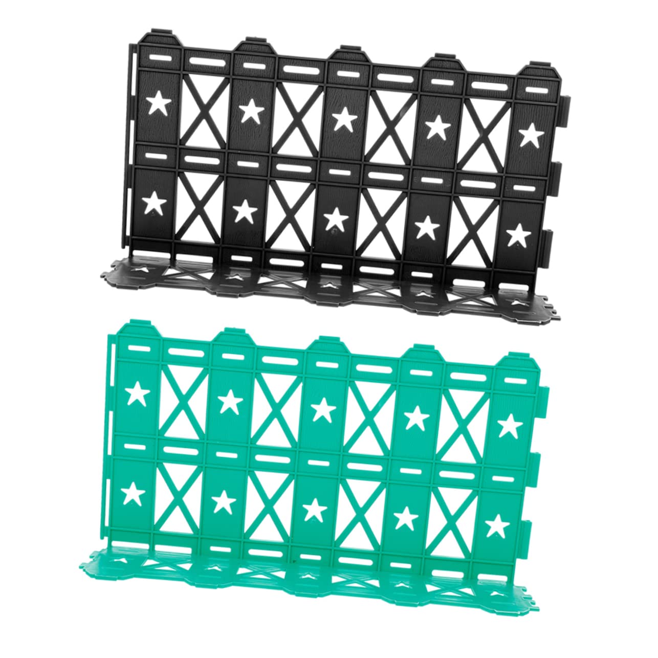 KOMBIUDA 2Pcs Thick Vegetable Baffle Fence Curved Display Guardrails for Fresh Food Storage Supermarket Fruit Rack Partition