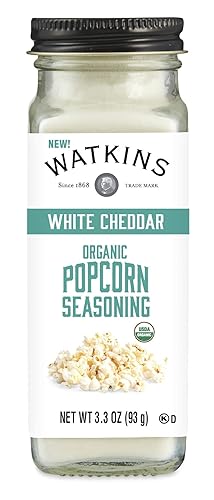 Watkins Gourmet Organic - Condimento de palomitas de maíz cheddar blanco 33 onzas