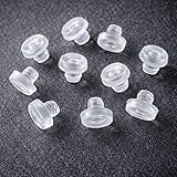 Byour3- Set 10 Gommini per Astine con Molla a Pressione - Accessori Bacchette Estensibili Senza forare Terminali Bastoni Tenda a Vetro Finestra (Gommini, Set 10 pezzi)