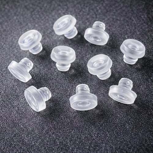 Byour3 - Set mit 10 Gummipuffern für Stangen mit Druckfeder - Zubehör Gardinenstangen ausziehbar ohne Bohren Endstücke Gardinenstangen für Fenster (Gummistangen, Set 10 Stück)