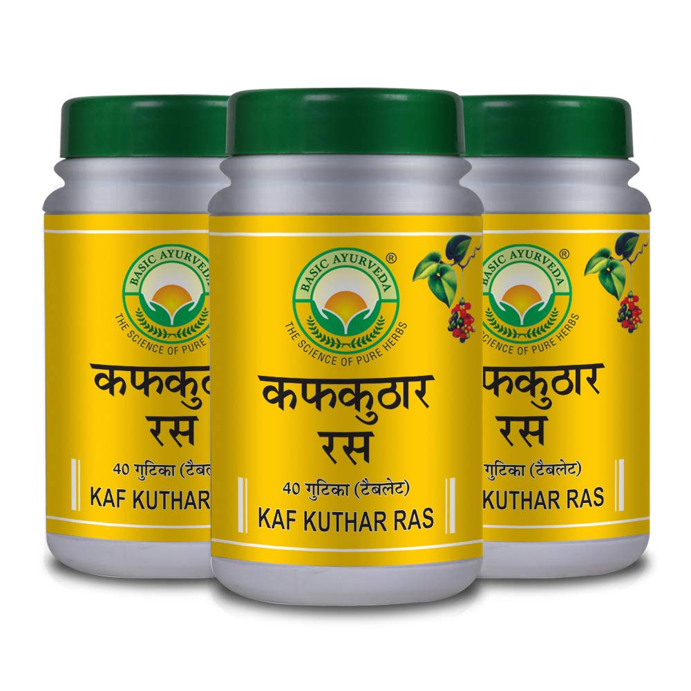 BASIC AYURVEDA Kaf Kuthar Ras 40 Tablets |
