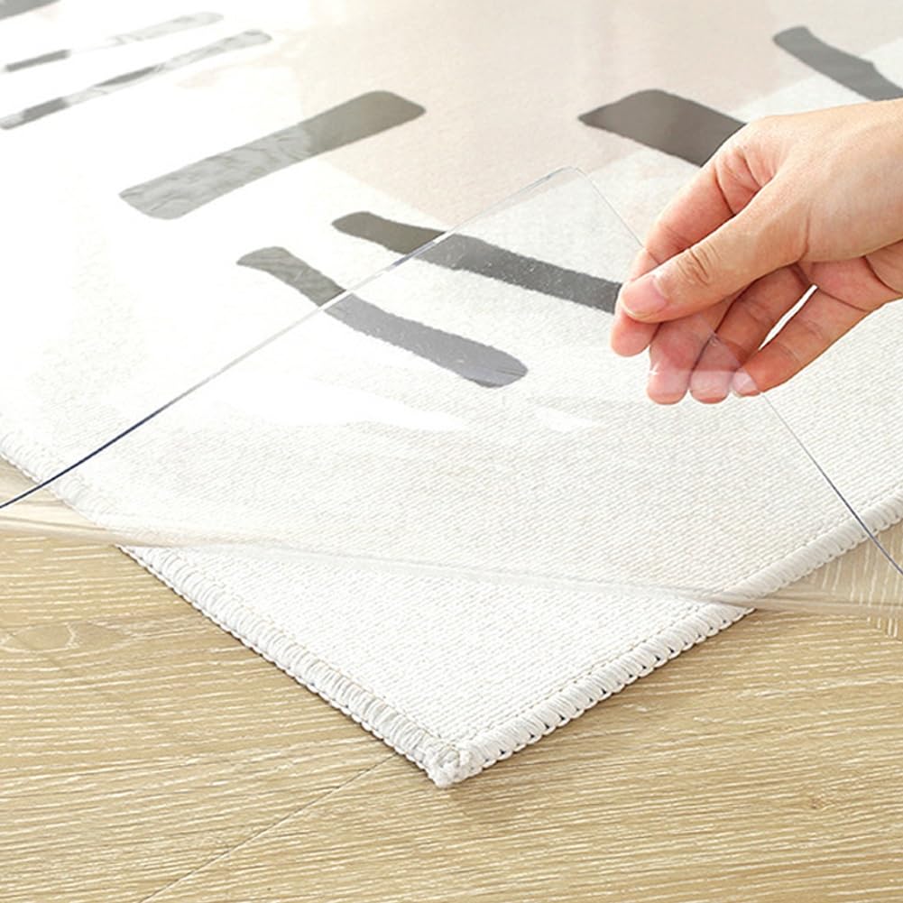 Przezroczysta twarda mata podłogowa na drewniane płytki, krzesło biurowe, trwała grubość 1,5 mm, chroni powierzchnie dywanów i mebli, 70 x 200 cm, idealna do użytku domowego i kuchennego