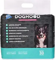 Tapete Higiênico para Cães Cachorro Ultra Absorção DOGHOOD - 80 cm x 60 cm - 30 UNIDADES - COM CARVÃO ATIVADO
