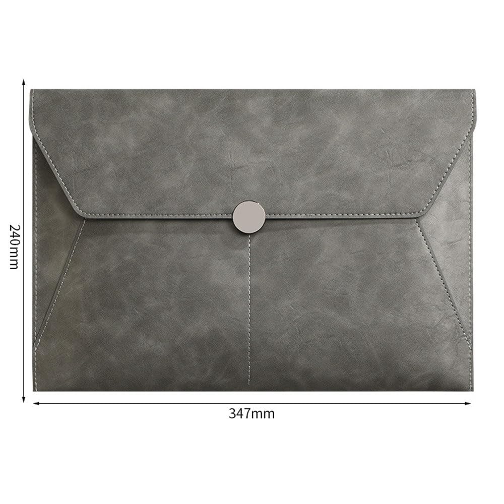 Skórzany organizer na dokumenty, teczka, koperta, 240x347mm, wielokolorowy, opakowanie 2 sztuk(Grey)