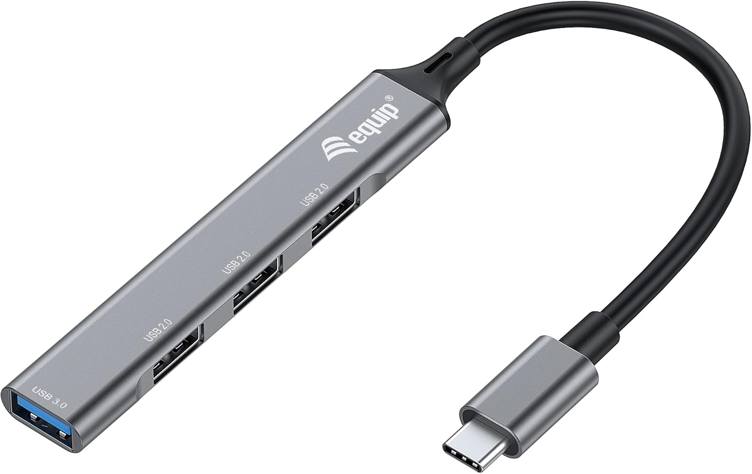 Equip 128961 USB Hub 4-Port 1 x 3.0/3 x 2.0 USB-> USB-C Grey