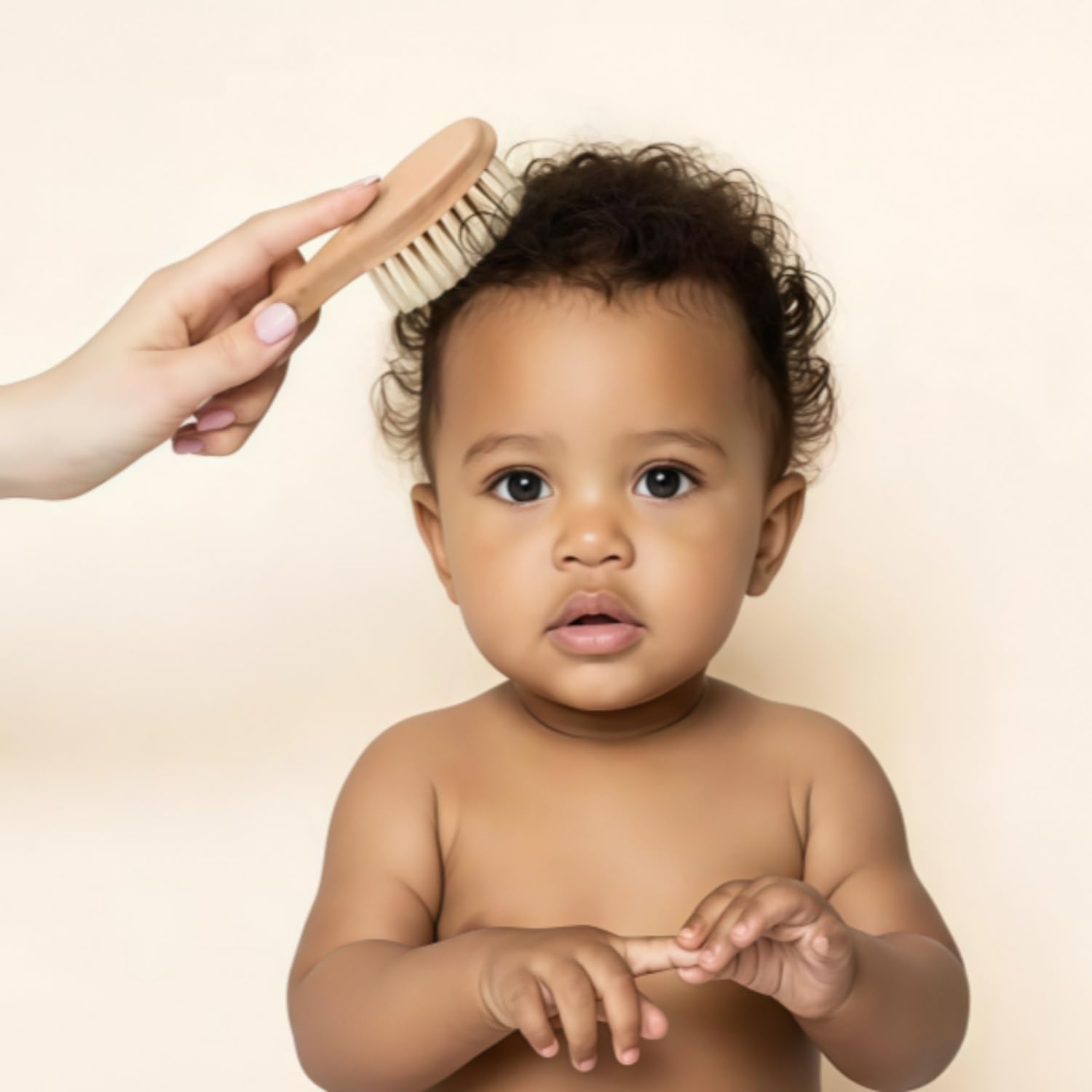 Mi Primer Juego De Cepillos for El Cabello Personalizado, Cepillo Y Peine De Madera for Bebé Con Grabado Personalizada, Paquete De 3, Kit Aseo Esencial for Recién Nacidos, Regalo for Nuevas Mamás