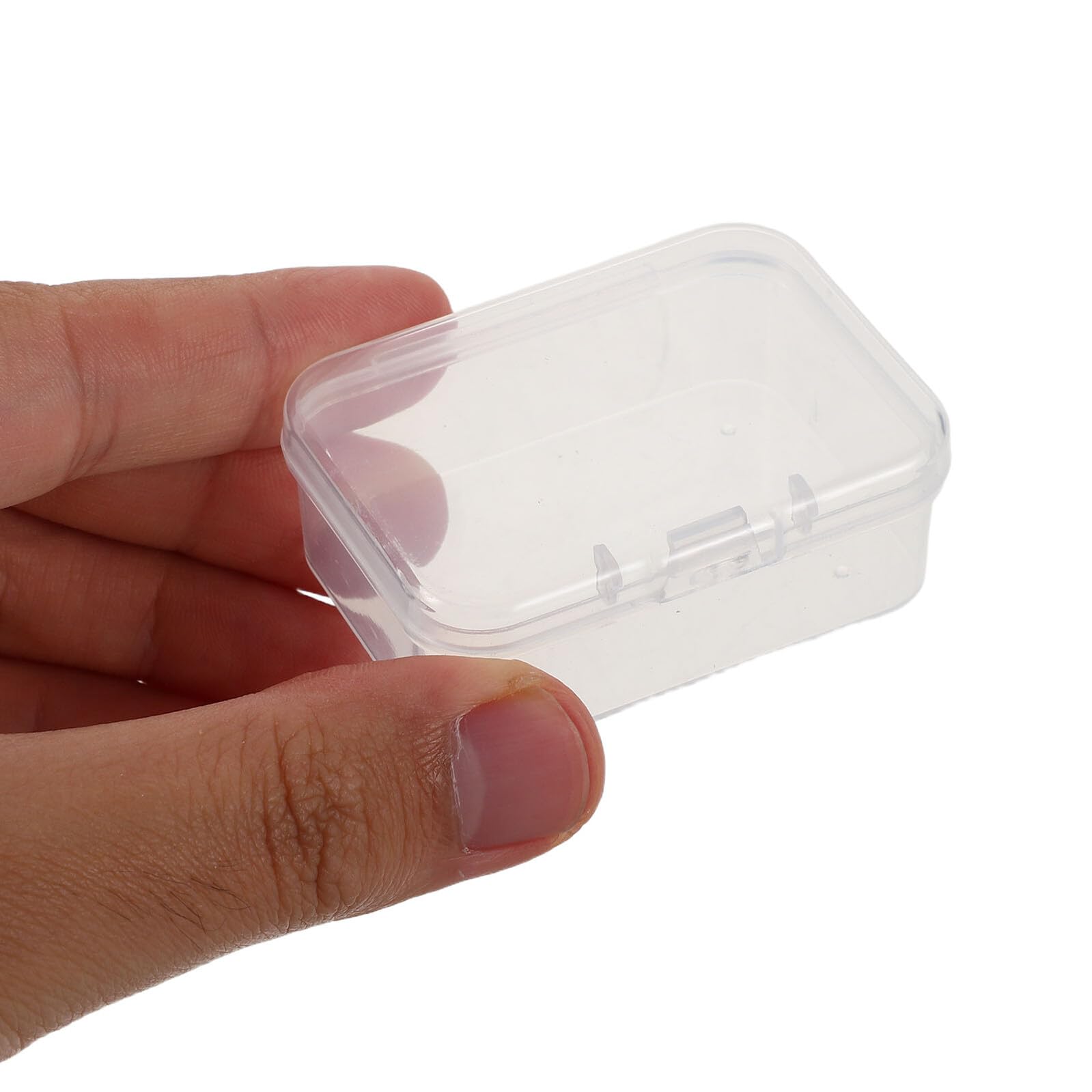 Toyvian 100stücke Kunststoffbox Durchsichtig Kleine Rechteckige Aufbewahrungsbox mit Deckel Transparente Miniatur-Boxen für Perlen und Bastelmaterialien