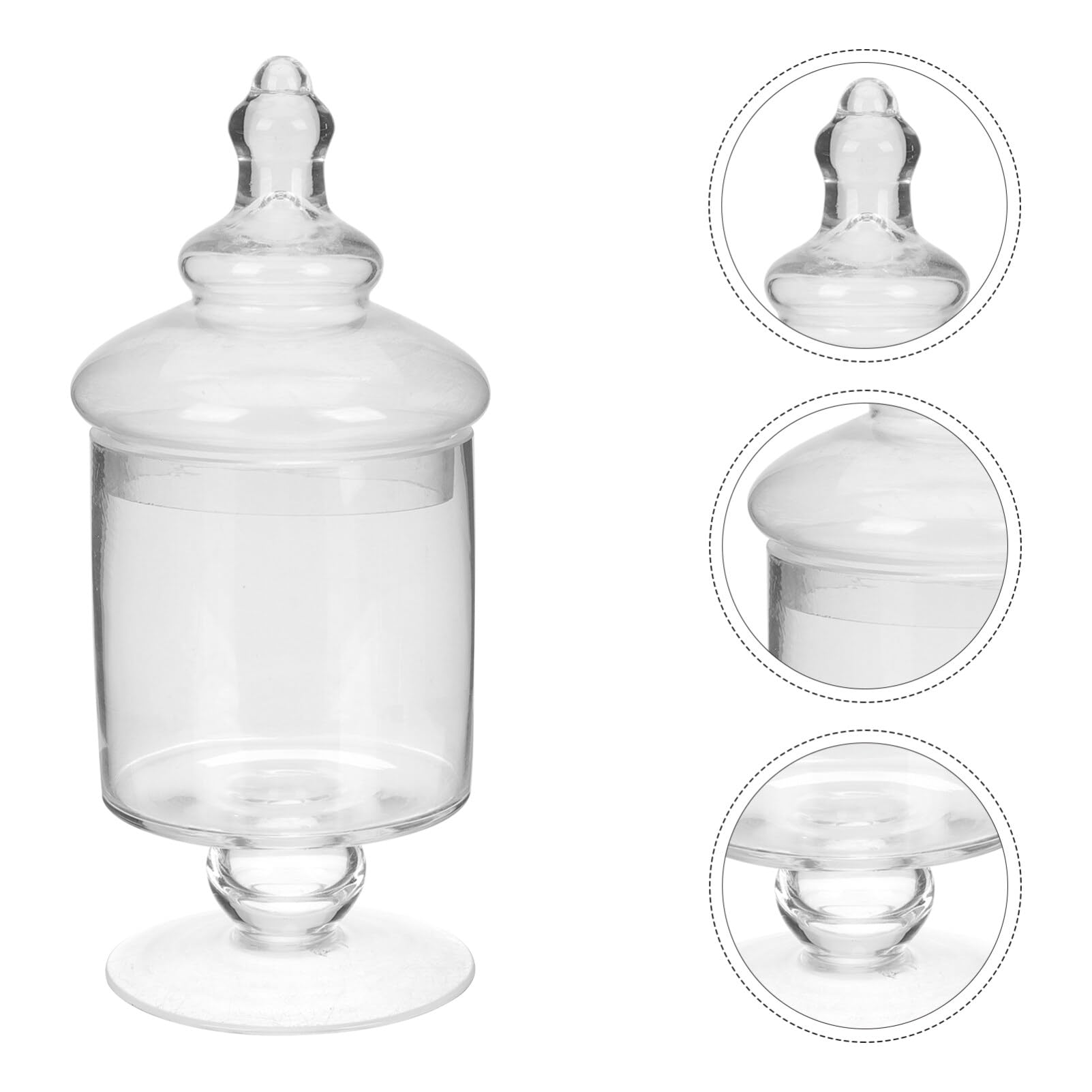 SEWACC Bocaux d'apothicaire en verre transparent pour bonbons, buffets, biscuits, boîtes en verre transparent pour cuisine, fête de mariage