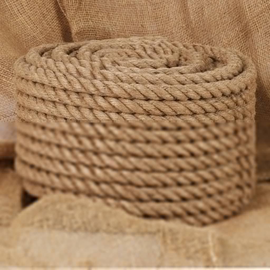 Cuerda de yute de 25 m de longitud, 20 mm de grosor, cuerda de cáñamo natural, resistente a la intemperie, versátil, para jardín, manualidades, decoración y seguridad de fijación en el hogar