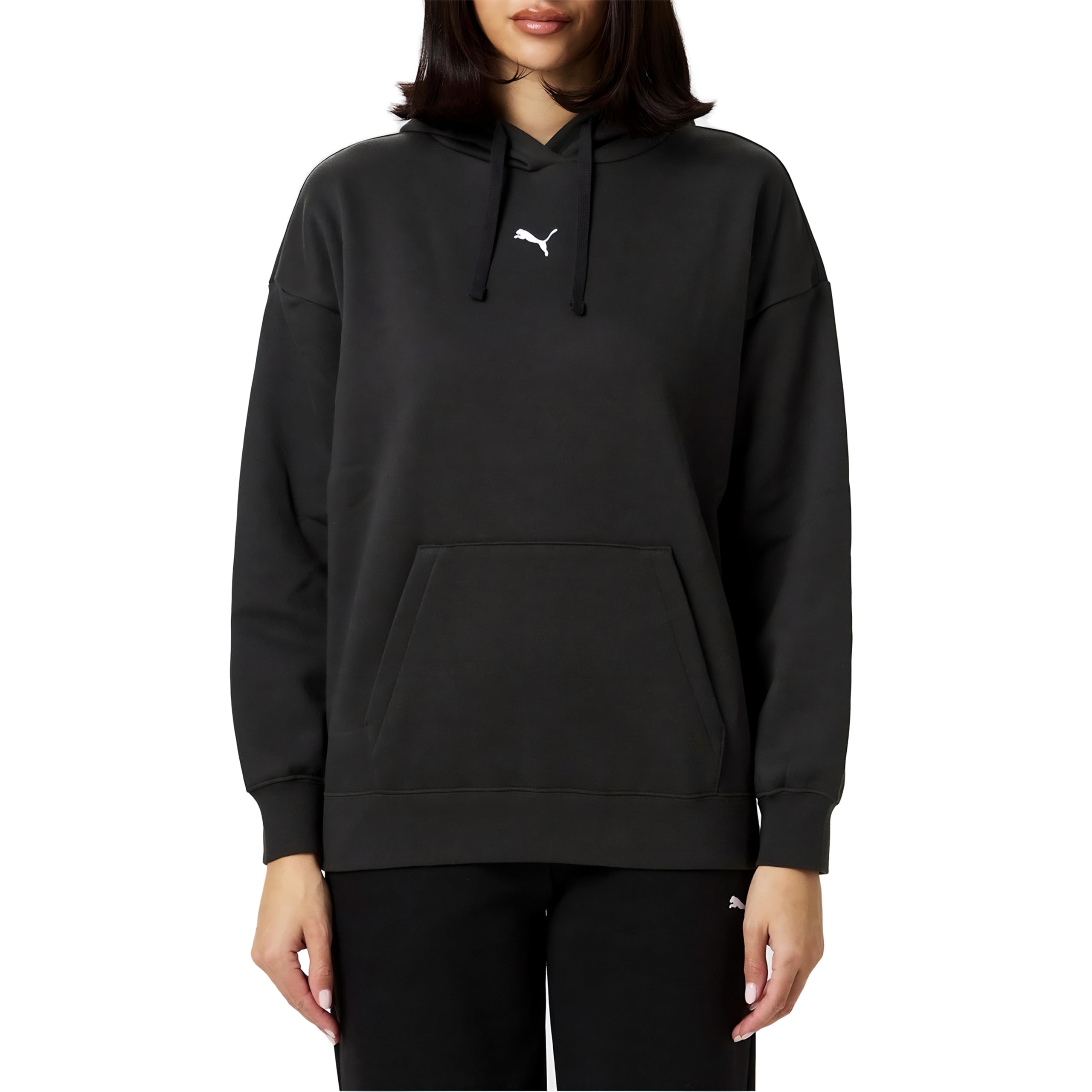 Puma Womens Essential Oversized Hoodie Black