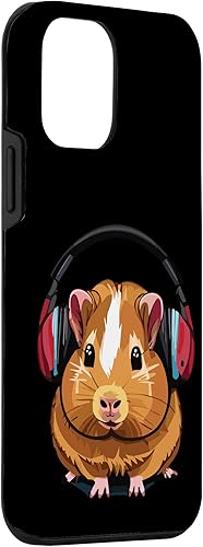 Miniatura 3 de iPhone 12 mini Funny Guinea pig with headphones, Cute Guinea pig Case