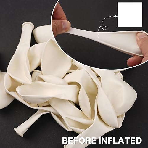 Miniatura 2 de PartyWoo Globos Blancos 127 piezas Diferentes Tamaños Paquete de 36 18 12 10 5 Pulgadas Kit de Arco de Globos de Látex Blanco Mate Guirnalda para